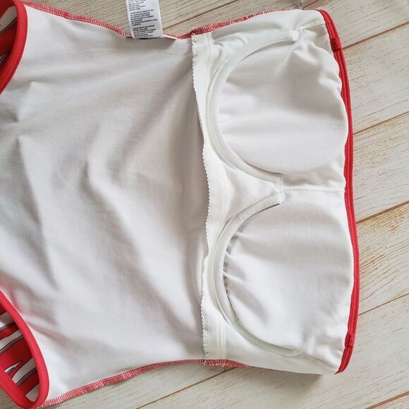 Michael Kors Animal Print Striking Colorful One-Piece Swimsuit Strapless Halter - Picture 10 of 13